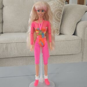 Mattel Vintage 90s Gymnast Barbie Doll